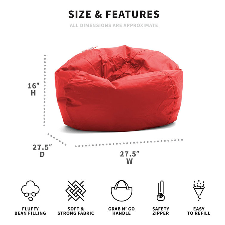 Comfort Research Big Joe Smartmax Classic Bean Bag Chair with